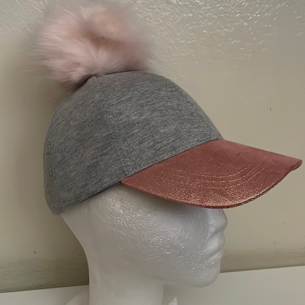 Pink/Gray Kids Hat.  Girls OS. Justice Brand